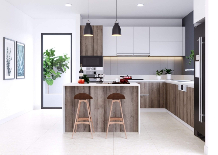 10 MẪU THIẾT KẾ NHÀ BẾP CHO NHÀ ỐNG 3 TẦNG VỪA HIỆN ĐẠI VỪA TIỆN LỢI
