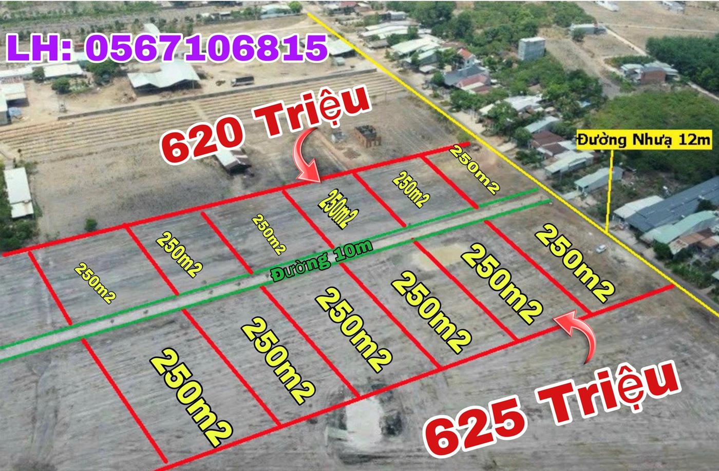 Chỉ 625 Triệu có ngay lô 250m2 Đất sát chợ Tân Thành Đồng Xoài