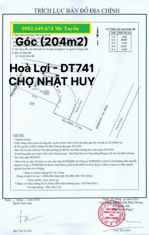 Mặt tiền 12x28m Hòa Lợi, Bến Cát cần bán gấp